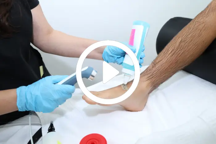video de tratamiento de ultrasonido realizado en clinica fisioterapia gtherapycenter