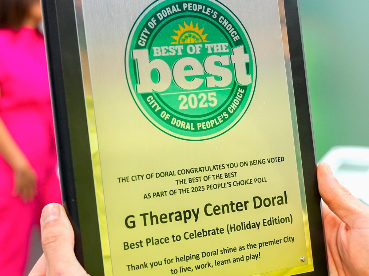 Premio Best of the Best 2025 de la Ciudad de Doral entregado a G Therapy Center